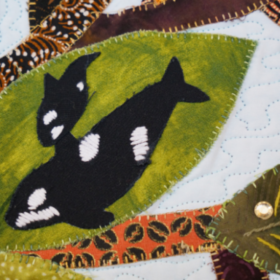 Orca closeup solidarity quilt